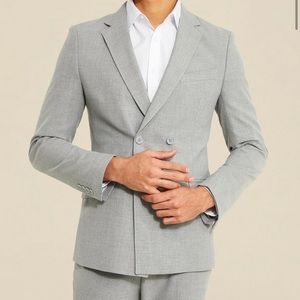 Grey Double Breasted Suit